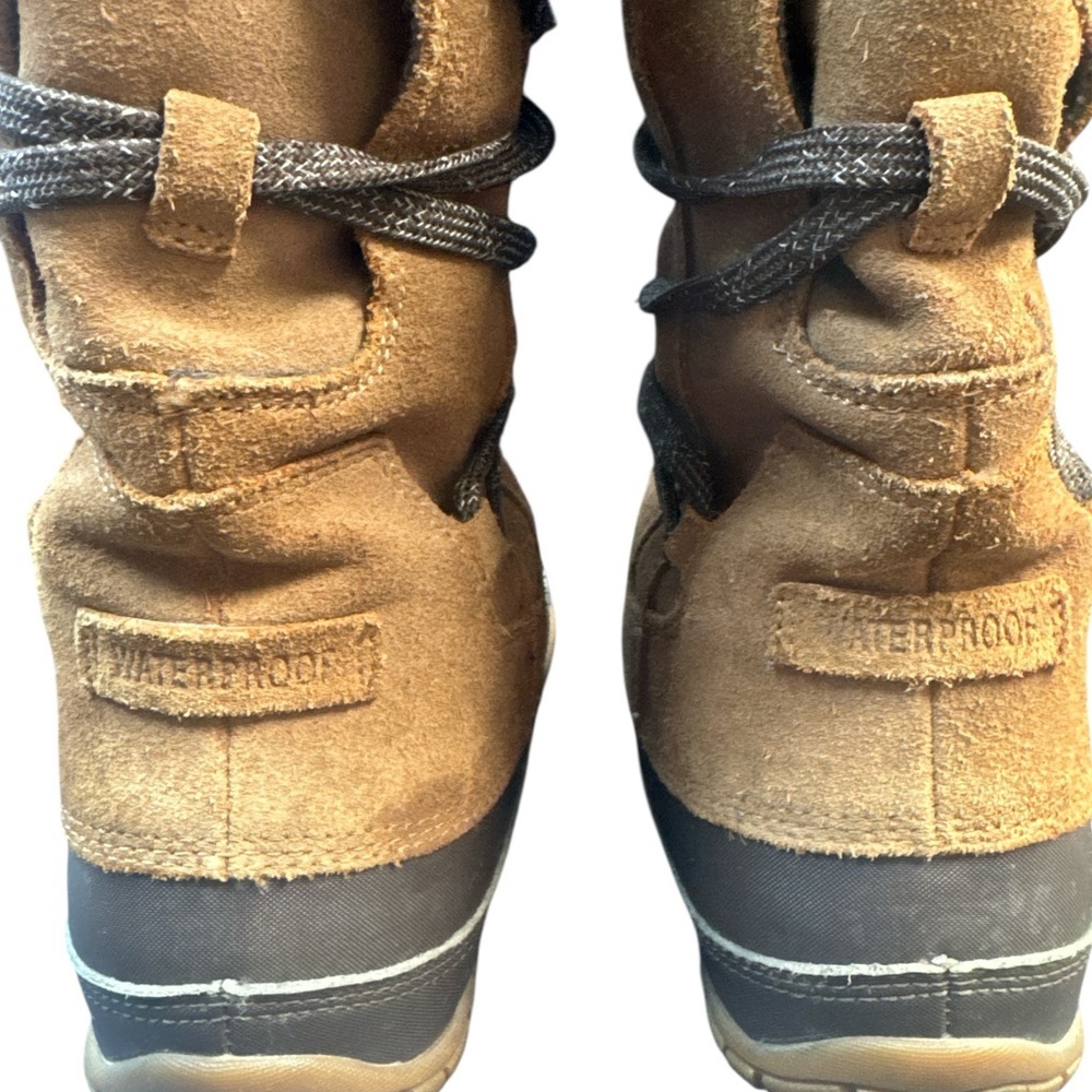The North Face Women's Brown Suede Winter Boots Primaloft Fur Size 7 - Picture 3 of 9